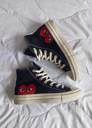 Кеди converse comme des garcons black high 4