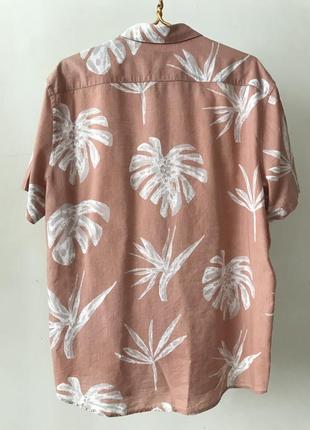 Шикарная гавайская рубашка next персикового цвета, размер xxl3 фото