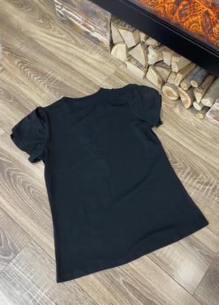 Футболка блуза блузка летняя черная новинка6 фото