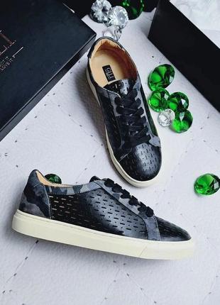 G.i.l.i. оригінал чорні кеди з перфорацією