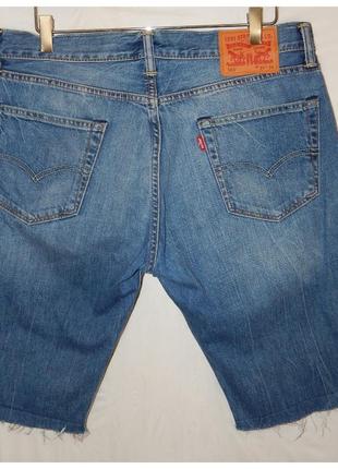 Джинсові шорти з необробленим низом levi's 504