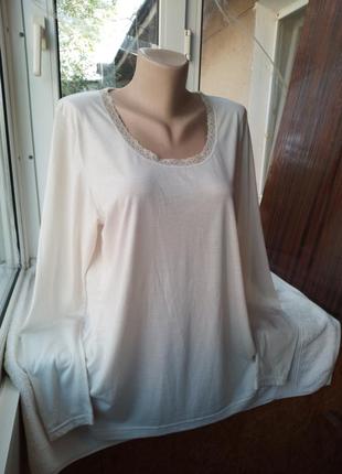 Вискозная трикотажная блуза блузка лонгслив5 фото