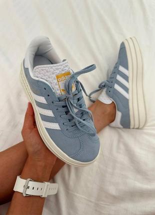 Женские кроссовки adidas gazelle bold light Runner / white premium