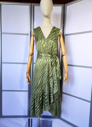 Principles роскошное платье с запахом оливкового цвета