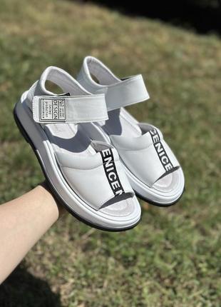 Жіночі сандалі білі з натуральної шкіри/ шкіряні білі сандалі / жіночі білі сандалі