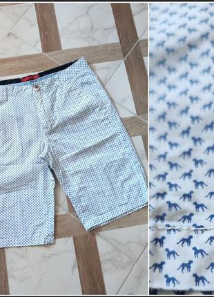 Мужские шорты, белые с принтом ♥️ zara man, классические