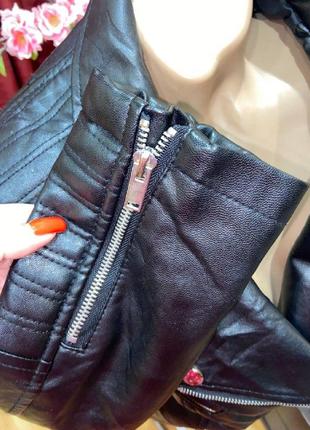 Женская кожаная куртка косуха shein р.l4 фото