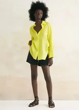 Zara льняная рубашка, разные  модели 5