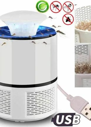 Ловушка уничтожителя для комаров mosquito killer lamp электрическая лампа убийца комаров работает от usb