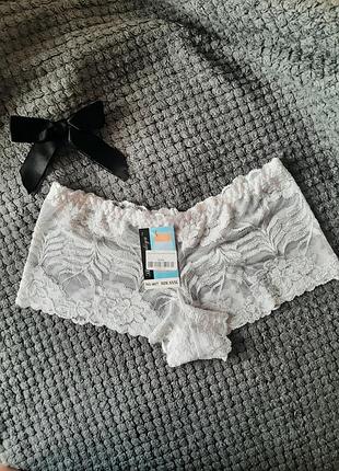 Білі трусики-шортики, розмір s-l