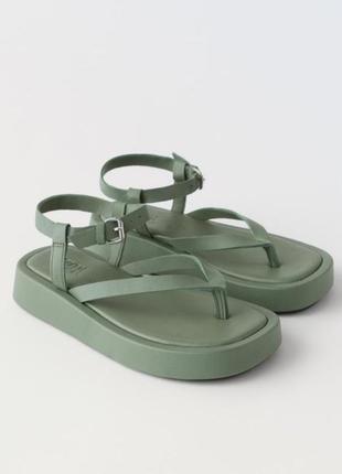 Шкірянні босоніжки zara4 фото