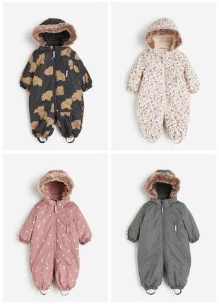 Зимовий теплий дитячий комбінезон h&m hm для дівчинки для хлопчика