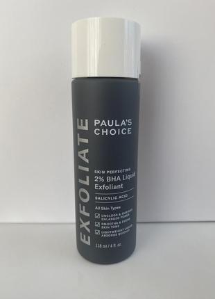 Кислотный тонер тоник paula's choice skin perfecting 2% bha liquid exfoliant, 118ml