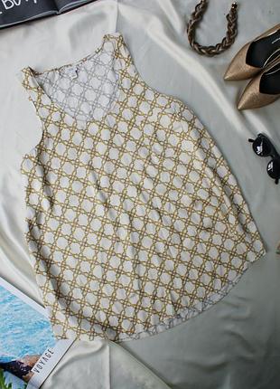 Актуальная блуза топ принт цепи атласная от river island