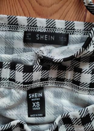 Костюм спідниця та майка в клітинку5 фото