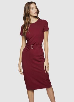 New look dress, бордовое платье размер 8