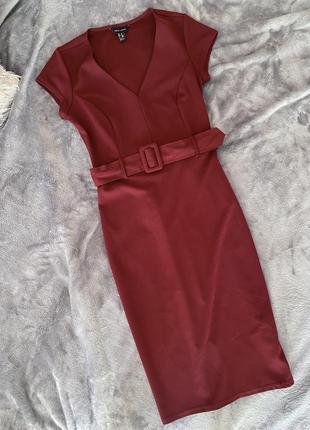 New look dress, бордовое платье размер 85 фото