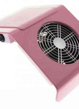 Настільна витяжка для манікюру nail dust collector рожева, компактна та зручна