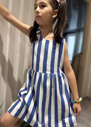 Детские льняные дышащие сарафаны в стиле zara