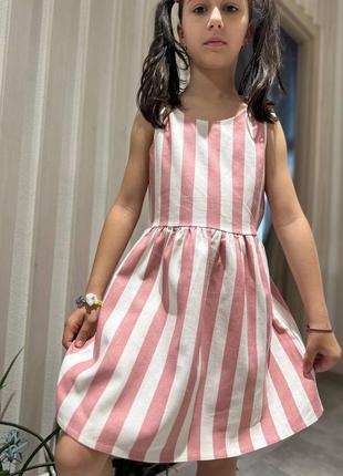 Детские льняные дышащие сарафаны в стиле zara