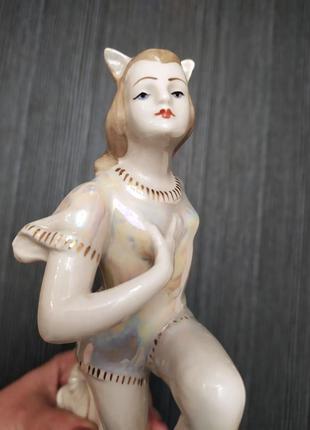 Статуэтка "балерина. кошка" , вербилки