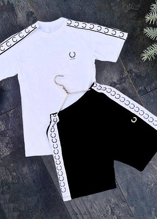 Футболка + шорти комплект преміум якості в стилі fred perry