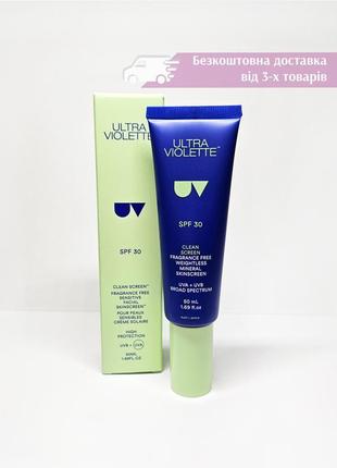 Сонцезахисний крем для обличчя ultra violette clean screen spf 30 ultraviolette