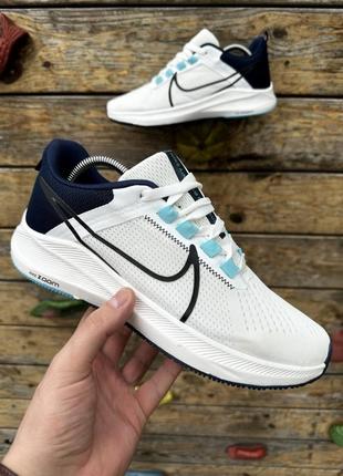 Кроссовки nike air zoom pegasus (бело-синие)3 фото