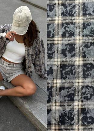 Женская стильная рубашка в клетку 4 цвета / женская рубашка клетка