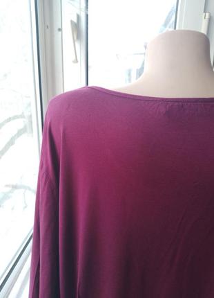Віскозна трикотажна блуза блузка лонгслів великого розміру батал8 фото