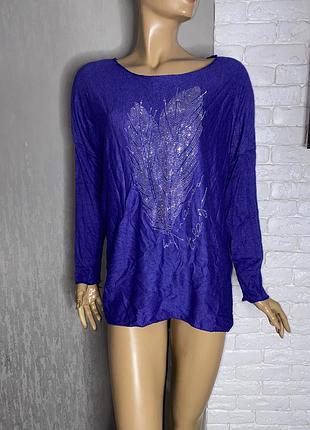 Трикотажная итальянская блуза блузка оверсайз day, xl