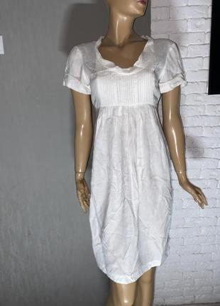 Лляна сукня  міді плаття льон jigsaw, s