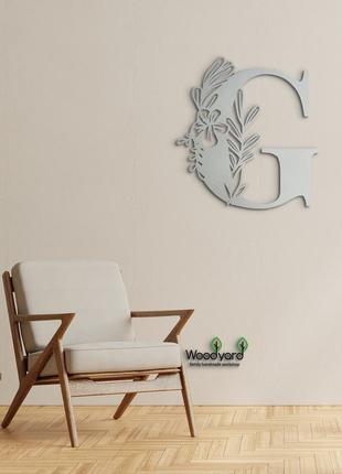 Панно буква g 15x15 см - картины и лофт декор из дерева на стену.9 фото