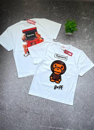 Футболки supreme, bape