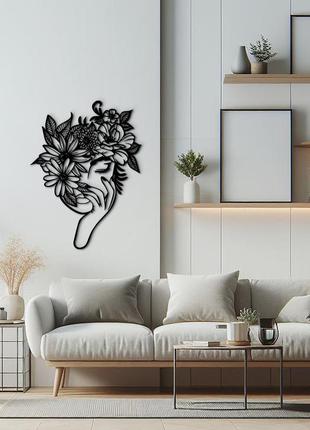 Сучасна картина на стіну, декор для кімнати "облииччя  з квітами", декоративне панно 30x23 см10 фото