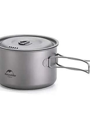 Каструля титанова зі складаною ручкою 800 мл naturehike nh18t101-a