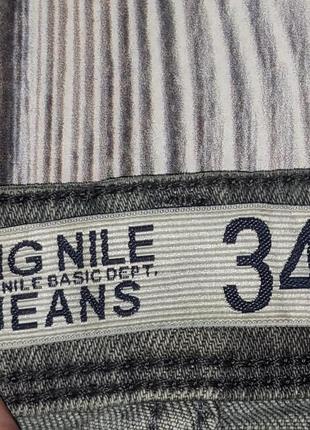 Сірі джинси скіни з потертостями big nile #35766 фото
