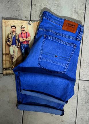 Мужские джинсовые шорты tommy hilfiger в синем цвете размер 362 фото