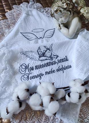 Муслиновая крыжма,крижма из муслина