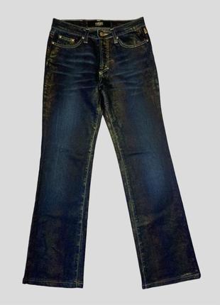 Джинси з голографічним ефектом блискучі versace jeans couture з гарною посадкою