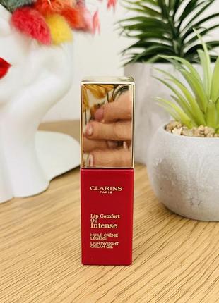 Оригинальный clarins lip comfort oil intense масло-тент для губ, кремовой консистенции 02 intense plum оригинал тыны для губ
