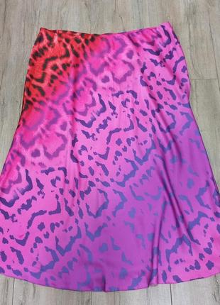 Костюм в тваринний принт спідниця міді + майка 16/18