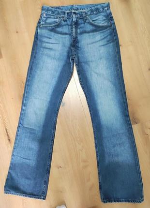 Джинсы мужские синие широкие длинные regular fit levis 507 man jeans, размер m - l