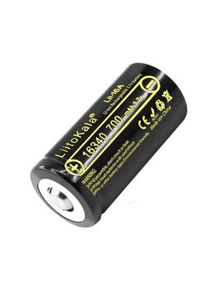 Аккумулятор 16340, liitokala lii-16a оригинал, 700mah li-ion 3,7в, rcr123a