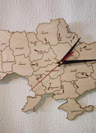 Крафтовий настінний годинник "україна" на подарунок, ексклюзив