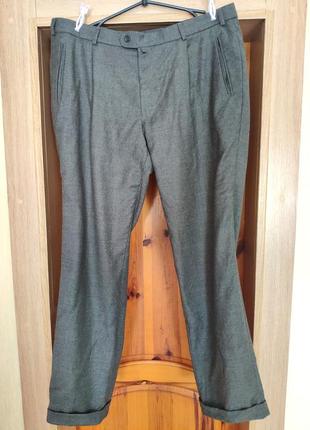 Германия, из 100% шерсти мужские чиносы, брюки штаны, серого цвета.