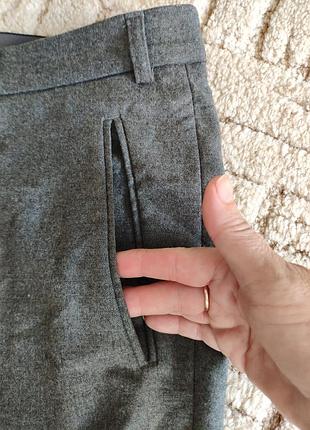 Германия, из 100% шерсти мужские чиносы, брюки штаны, серого цвета.