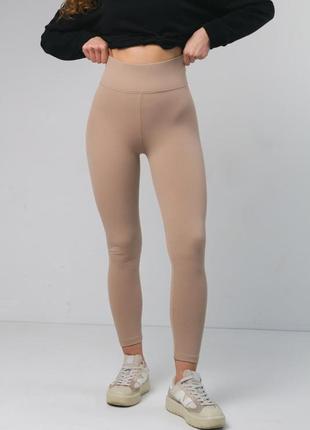 Леггинсы женские базовые в рубчик