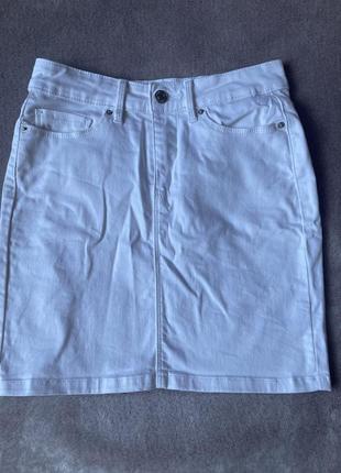 Джинсова спідниця біла