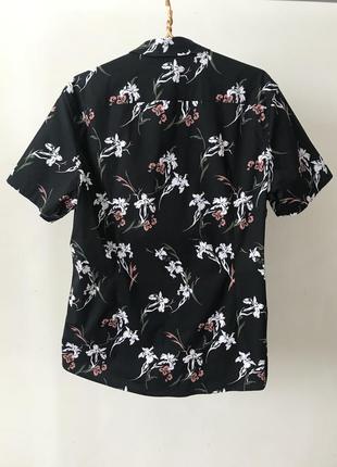 Шикарная гавайская рубашка  asos чёрного цвета, размер l - xl3 фото